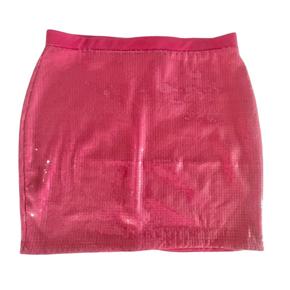 Hot Pink Sequin Mini Skirt – H&M Size 10, NWT